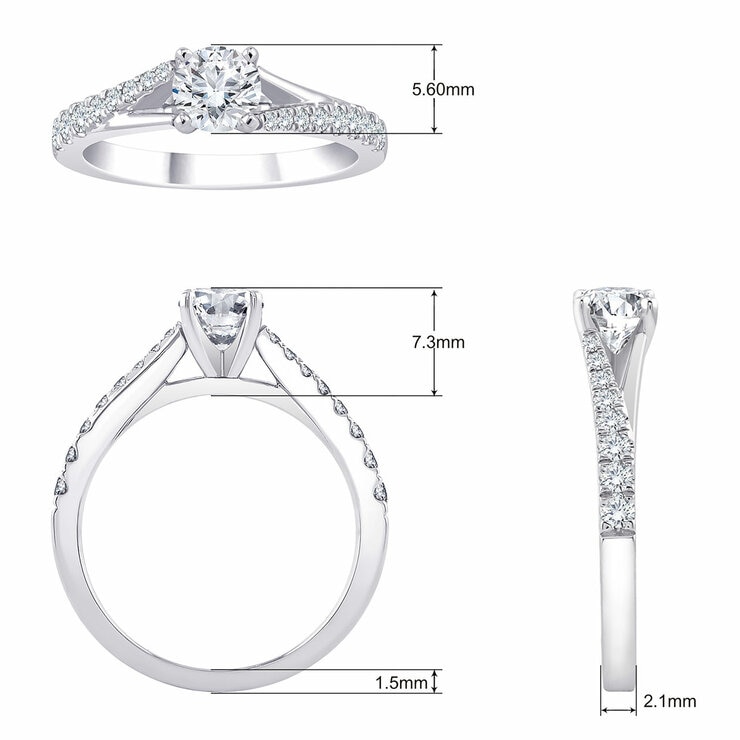 Anillo, 0.97ctw, en Platino — Imagen 4 de 4