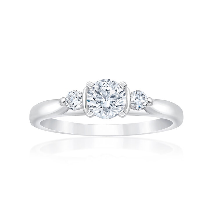Anillo, Diamantes, 0.60ctw, Oro Blanco 14K — Imagen 1 de 4
