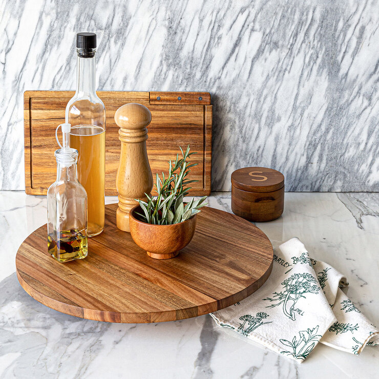 Over & Back Lazy Susan de Madera de Acacia 46 cm — Imagen 1 de 4