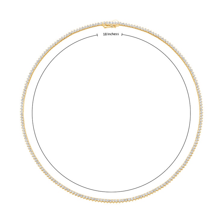 Collar de Diamantes, 5ctw, Oro Amarillo de 14K — Imagen 2 de 4