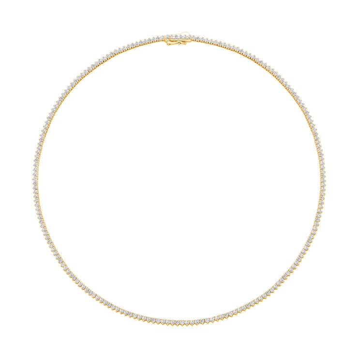Collar de Diamantes, 5ctw, Oro Amarillo de 14K — Imagen 3 de 4