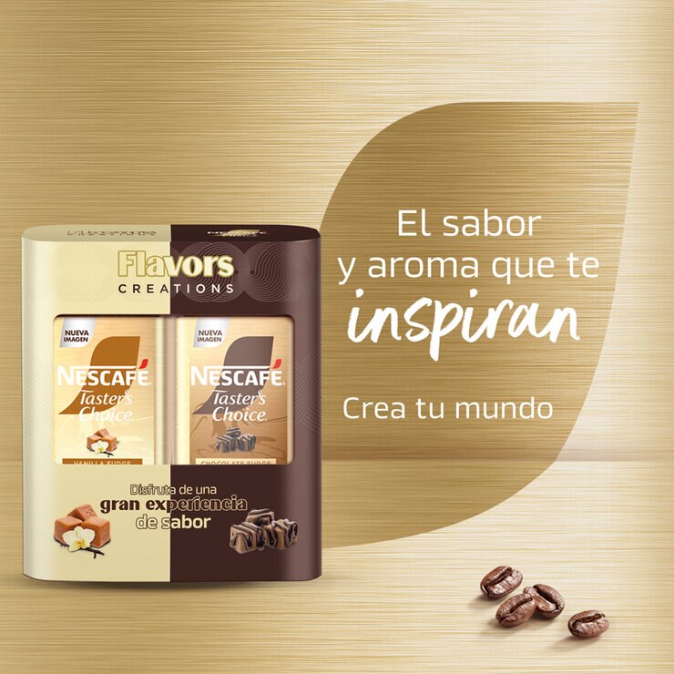 Taster´s Choice Flavors Duo Pack Chocolate Fudge y Vainilla Fudge 2/190 g — Imagen 2 de 4
