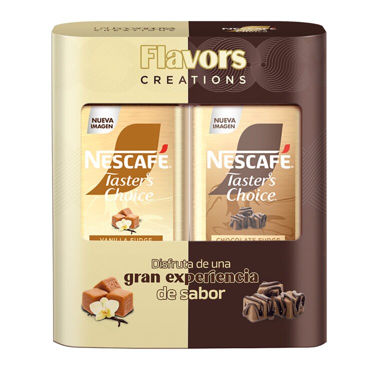 Taster´s Choice Flavors Duo Pack Chocolate Fudge y Vainilla Fudge 2/190 g — Imagen 1 de 4