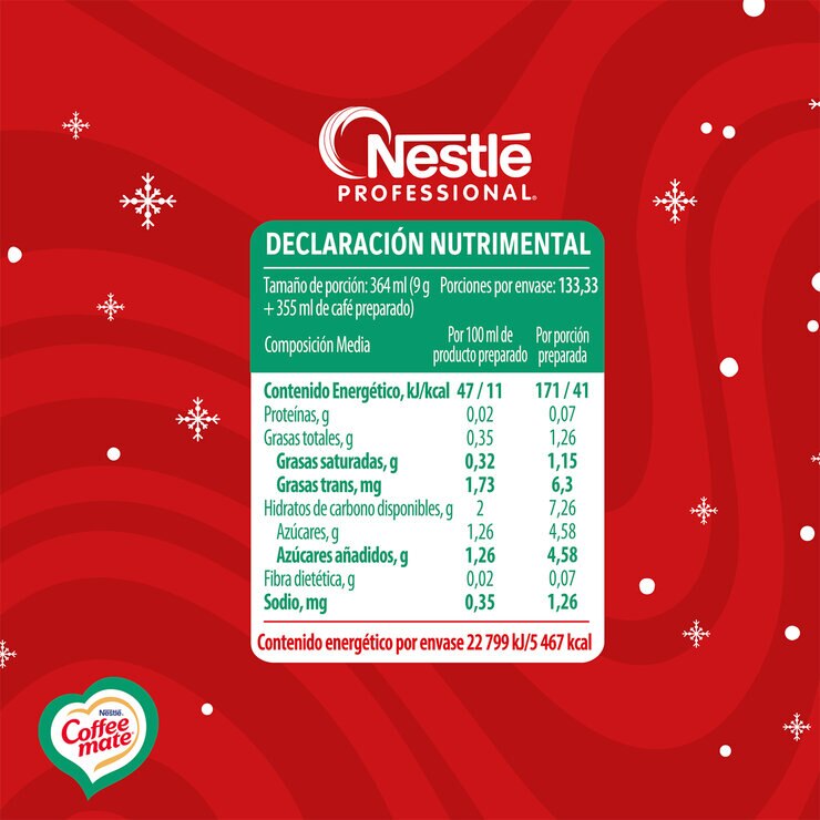 Coffee Mate Sustituto de Crema Sabor Toffee Nut 1.2 kg — Imagen 4 de 4