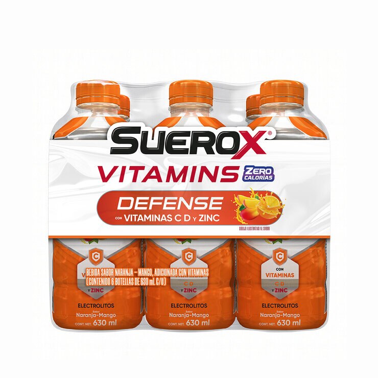 Suerox Vitamins Sabor Naranja-Mango 630 ML 6pk — Imagen 1 de 2