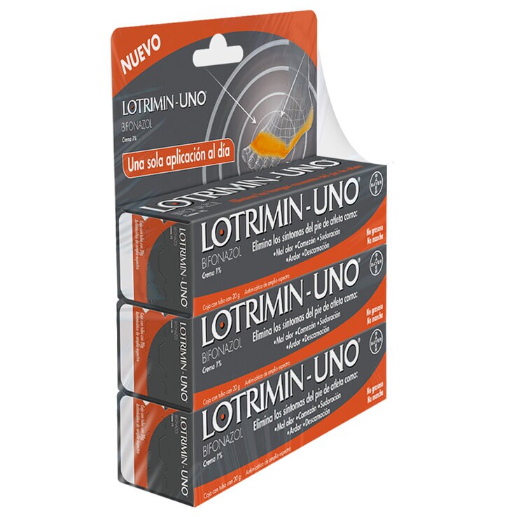 Lotrimin Uno Crema 1% 3 Tubos de 20g — Imagen 2 de 2