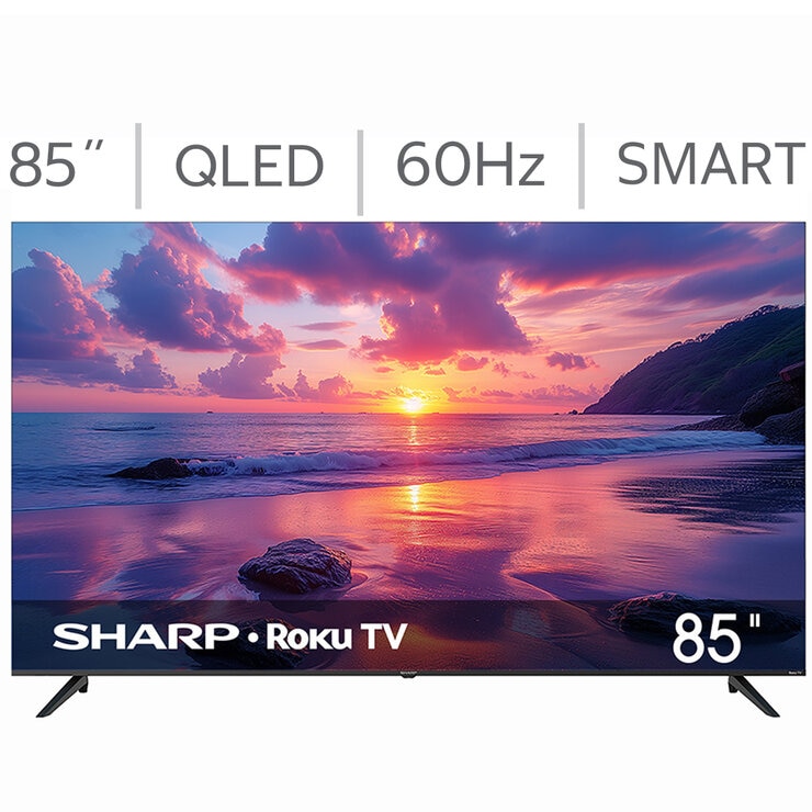 Sharp Pantalla 85 QLED 4K Roku TV