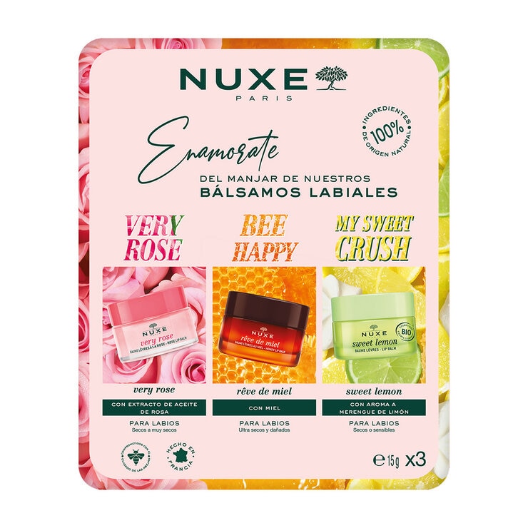 Nuxe Bálsamos Labiales 3 pzas