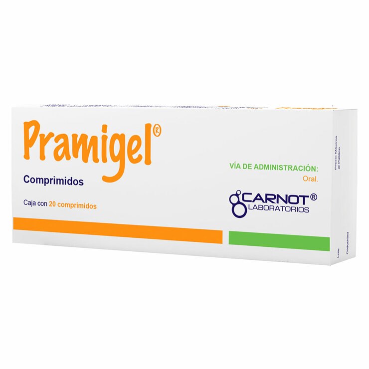 Pramigel 10/200/200 mg 20 Comprimidos