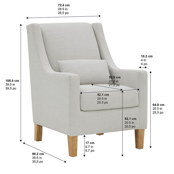 True Innovations, Silla Decorativa de Tela — Imagen 3 de 4
