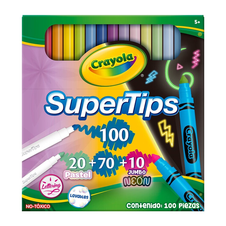 Crayola Plumones Super Tips 100 pzas.