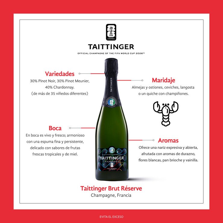 Champagne Taittinger Brut Réserve Edición Especial 750 ml — Imagen 3 de 3
