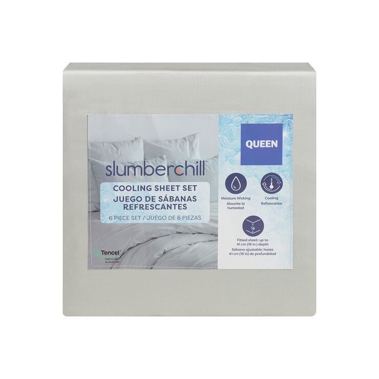 Slumberchill, Juego de Sábanas Refrescantes, Matrimonial, Varios Estilos — Imagen 2 de 4