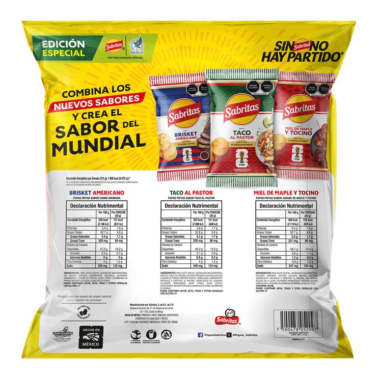 Sabritas Variedad Mundial 3/105 g — Imagen 2 de 2