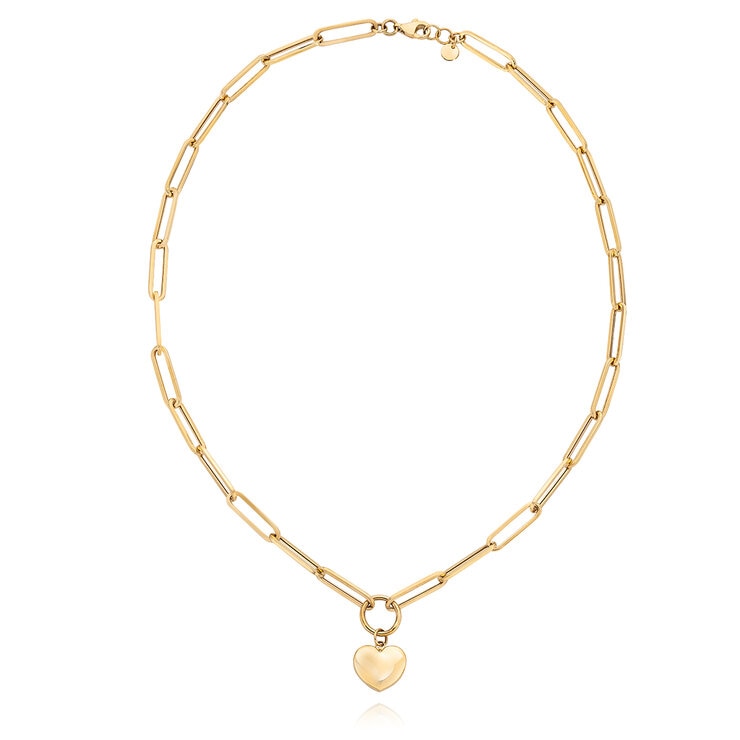 Collar, Corazón, Oro Amarillo de 14K — Imagen 3 de 4