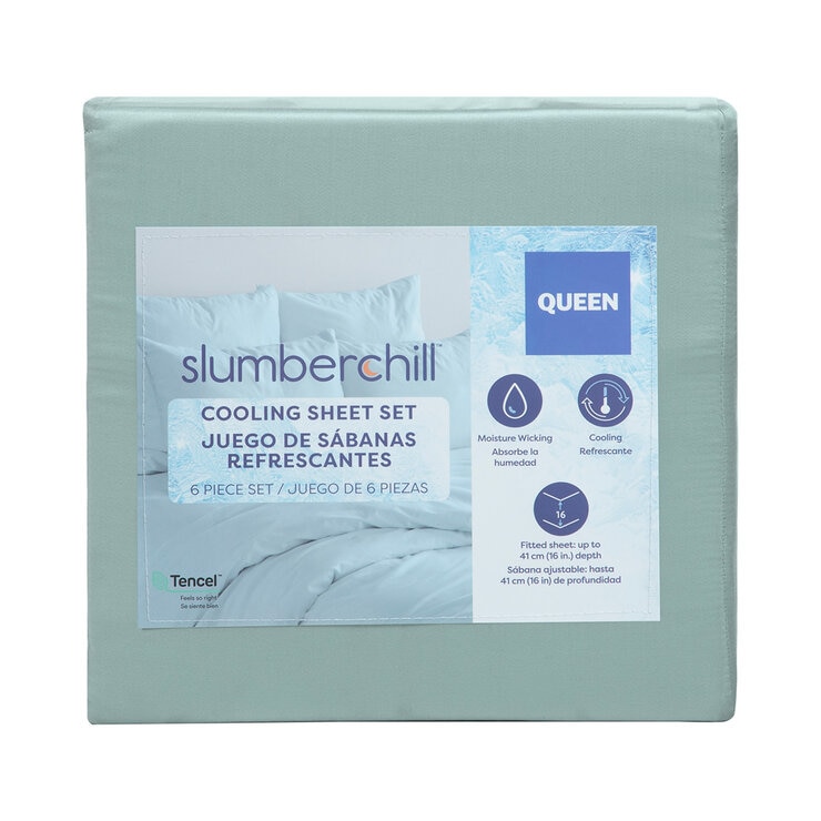 Slumberchill, Juego de Sábanas Refrescantes, Matrimonial, Varios Estilos — Imagen 3 de 4
