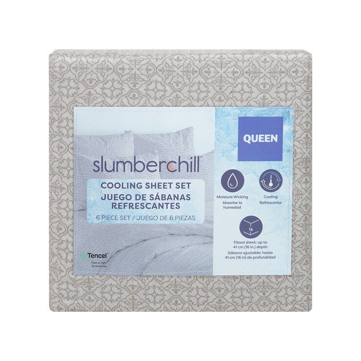Slumberchill, Juego de Sábanas Refrescantes, Matrimonial, Varios Estilos — Imagen 4 de 4