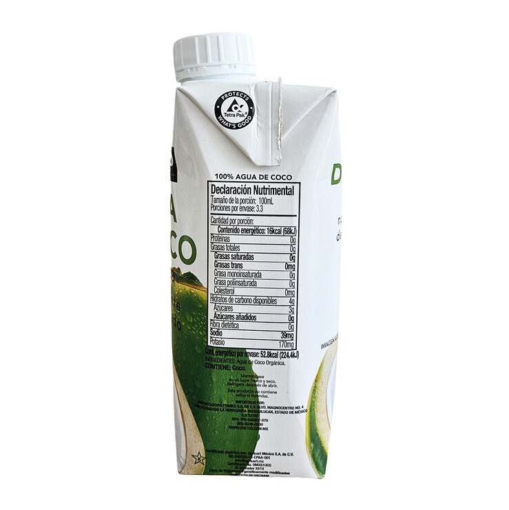 Kirkland Signature Agua de Coco Orgánica 12/330 ml — Imagen 4 de 4