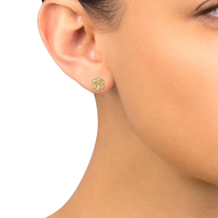 Aretes de oro amarillo 14KT — Imagen 4 de 4