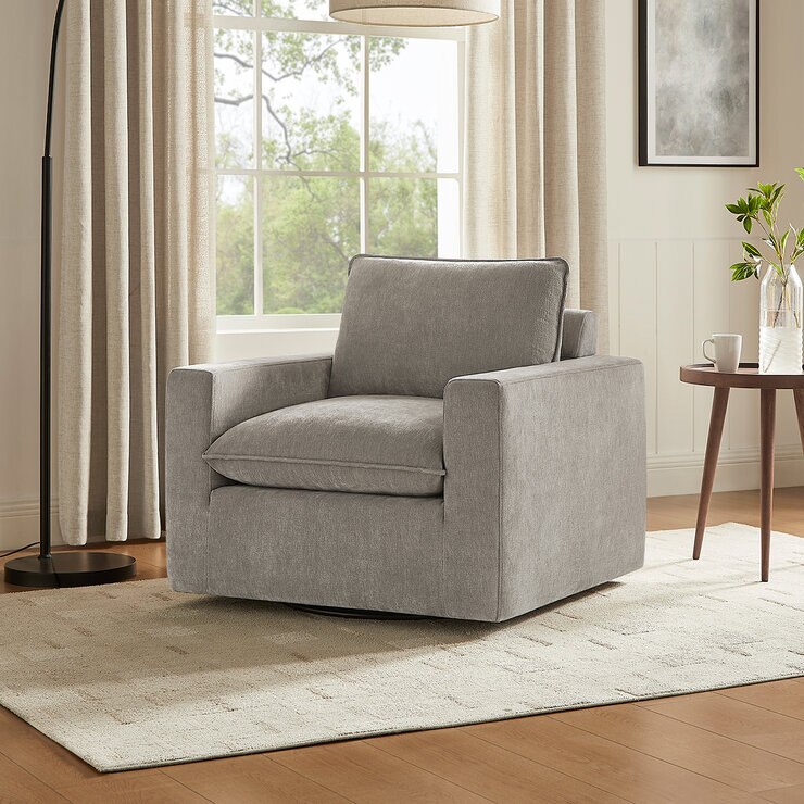 Aiden & Ivy, Sillón Giratorio de Tela — Imagen 4 de 4
