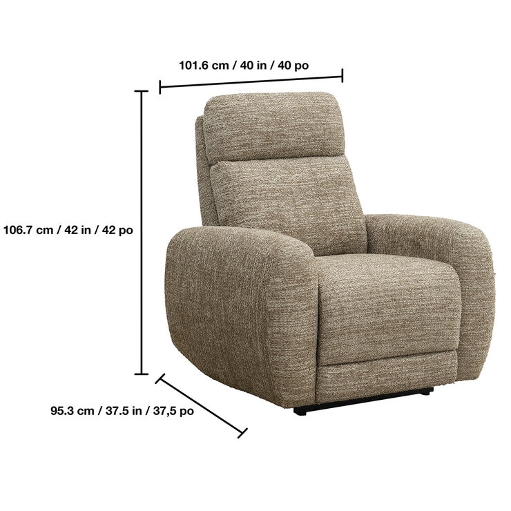 Synergy Home Furnishings, Reclinable Eléctrico de Tela — Imagen 2 de 3