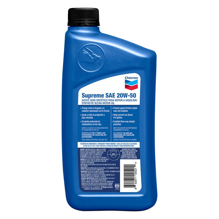 Chevron Aceite 20W50 Semisintético 12/946ml — Imagen 2 de 3