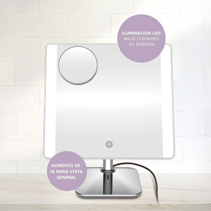 Conair, Espejo de Halo Cuadrado Con Luz LED BE04SM — Imagen 3 de 4