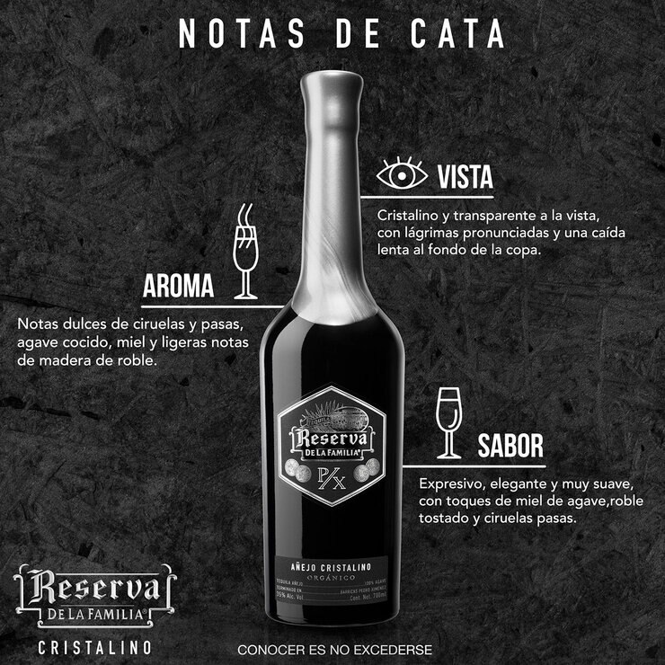 Tequila Reserva de la Familia Añejo Cristalino 700 ml — Imagen 3 de 4