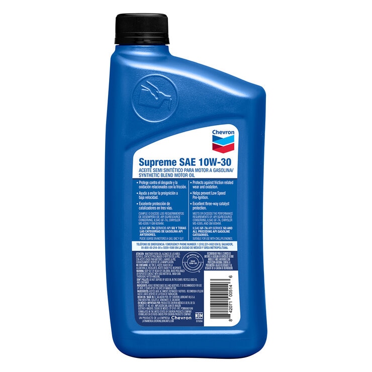 Chevron Aceite 10W30 Semisintético 12/946ml — Imagen 3 de 3
