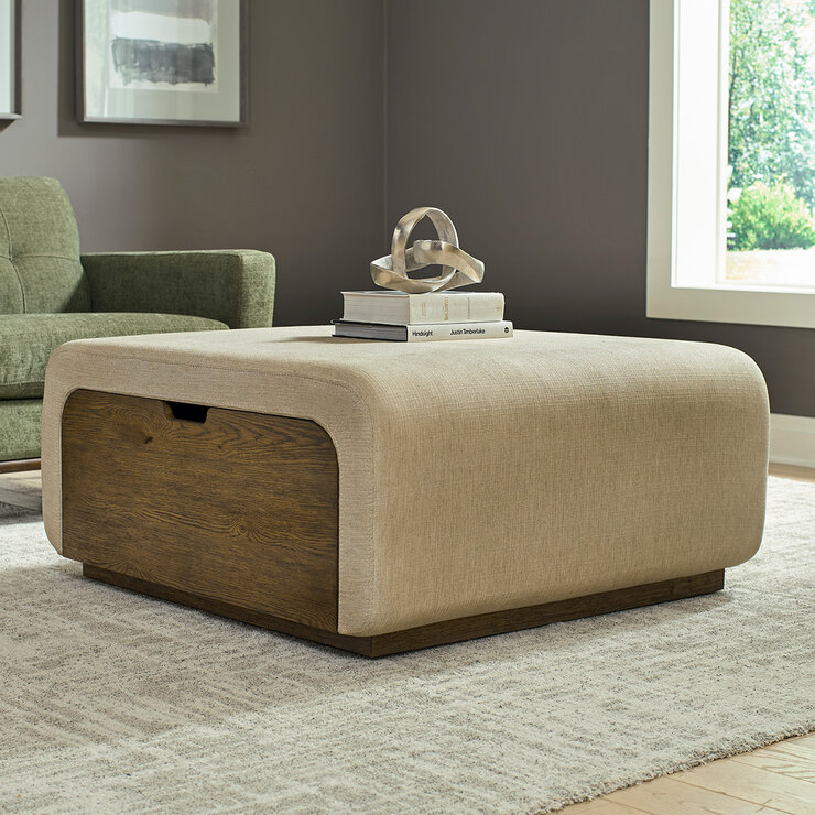 Universal Broadmoore Furniture, Otomano de Tela con Cajones