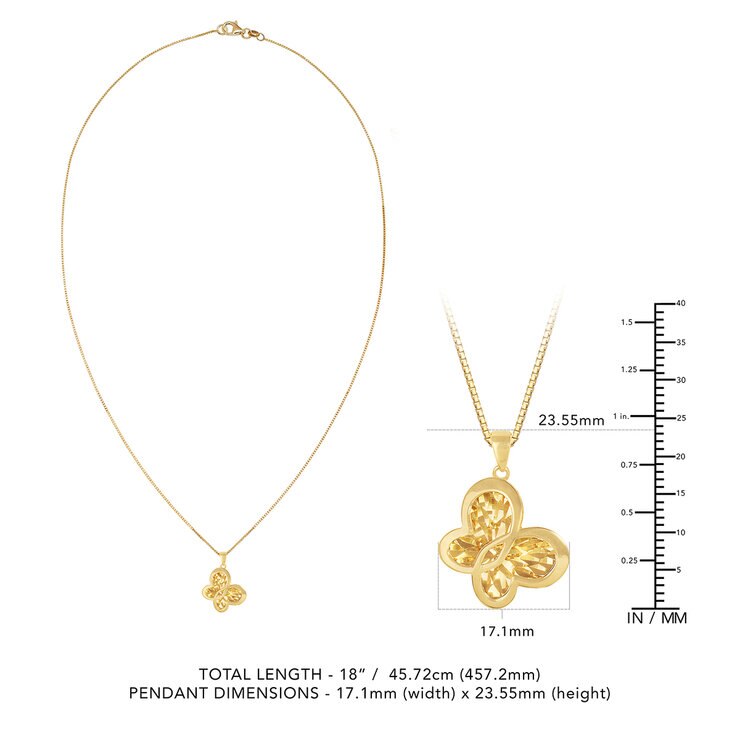 Collar con Dije de Mariposa, Oro 14k — Imagen 2 de 4