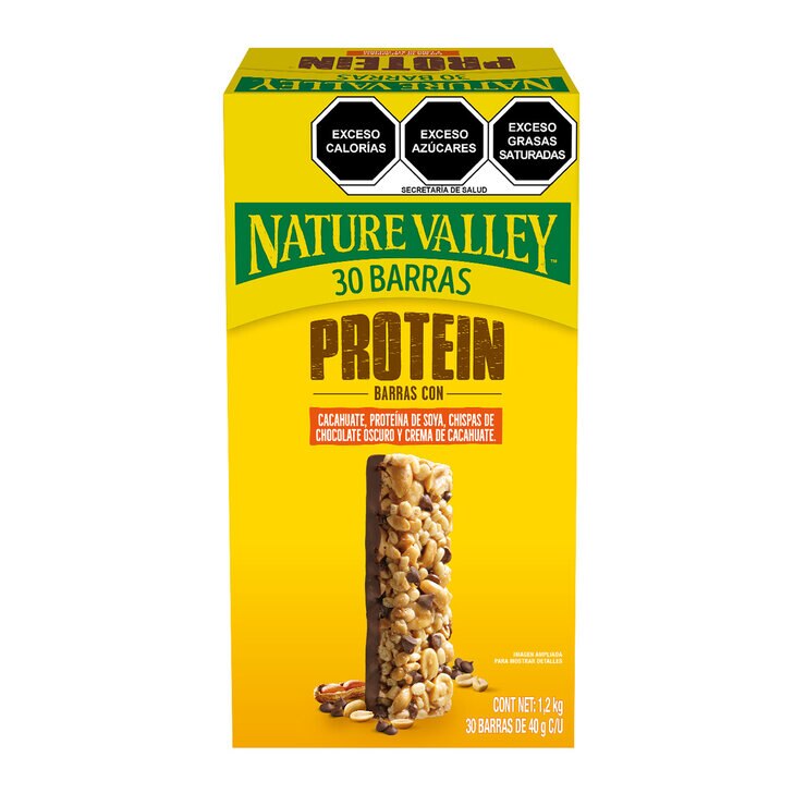 Nature Valley Barras de Cacahuate con Proteína de Soya 30 / 40 g
