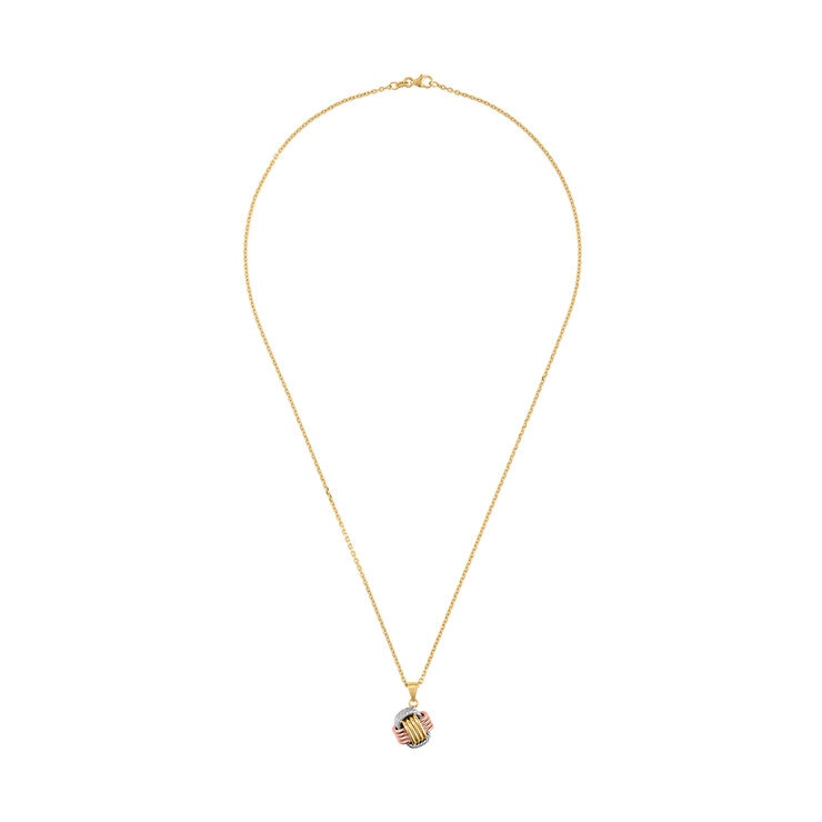 Collar con Dije de Nudo de Corazón, Oro 14k — Imagen 2 de 4