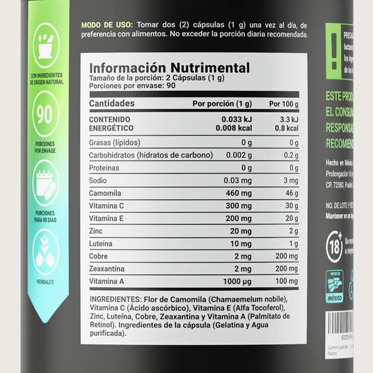 Blife Vsion Blend Luteína Frasco de 180 Cápsulas — Imagen 3 de 3
