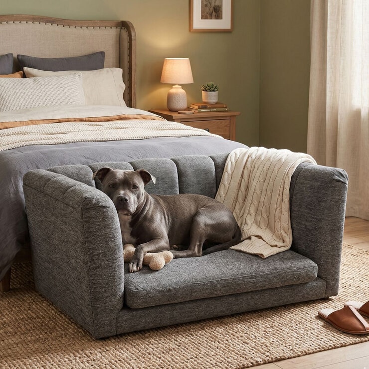 Maypet, Sofa para Mascota, Color Gris, Capacidad hasta 20 Kg