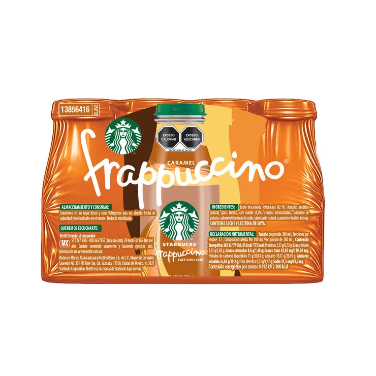 Starbucks Café con Leche Sabor a Caramelo 12 pzas de 280 ml — Imagen 3 de 4