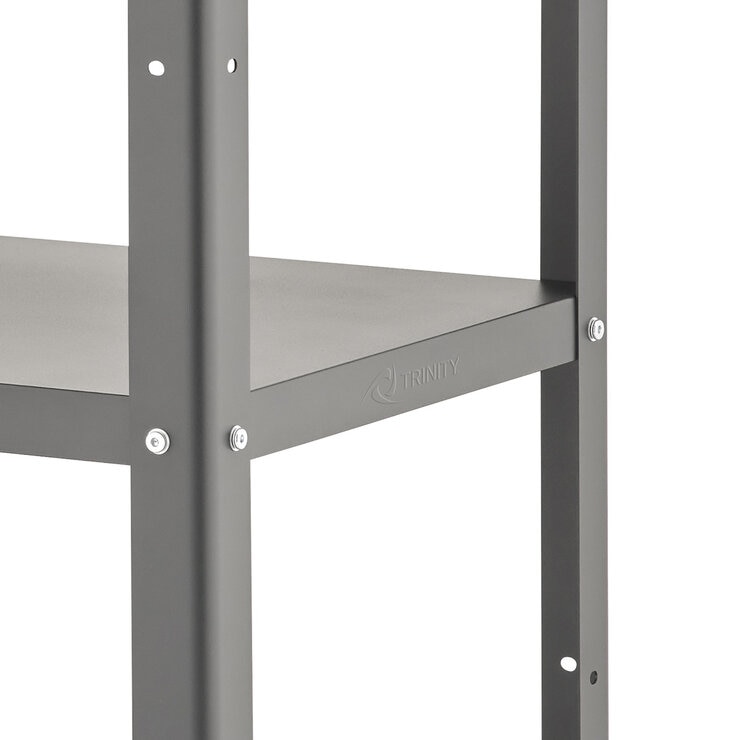 Trinity Carrito de Metal para Cocina de 3 Niveles con Superficie de Madera de Acacia — Imagen 3 de 4