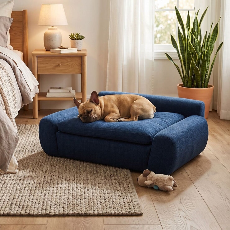 Maypet, Sofa para Mascota, Color Azul, Capacidad hasta 25 kg