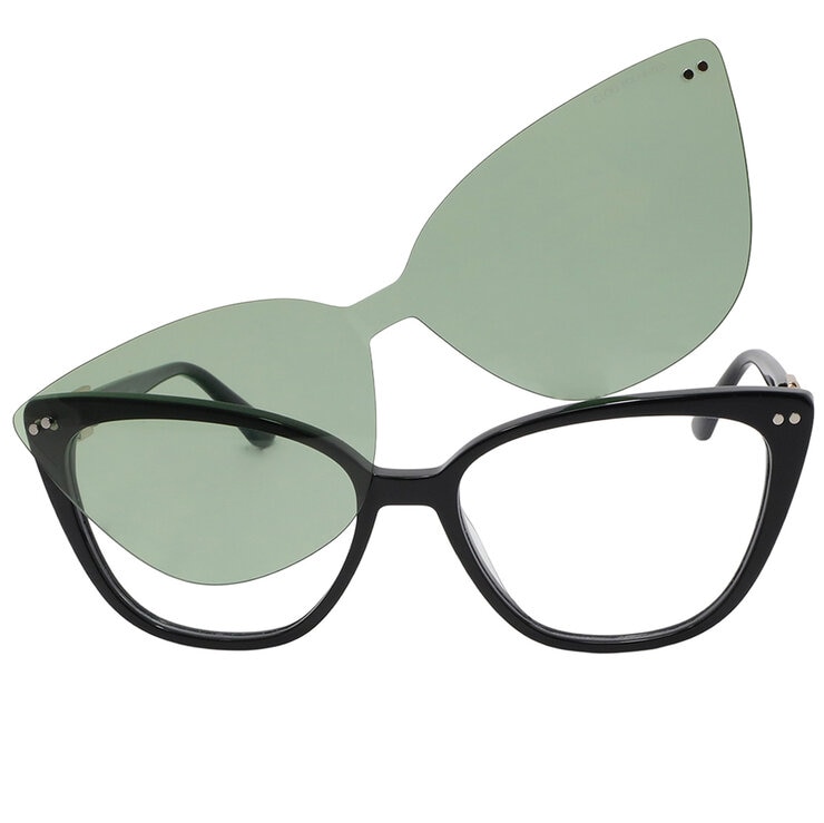 Cloe CLE.10012.0BLK.57 Armazón Oftálmico + Clip Solar Polarizado