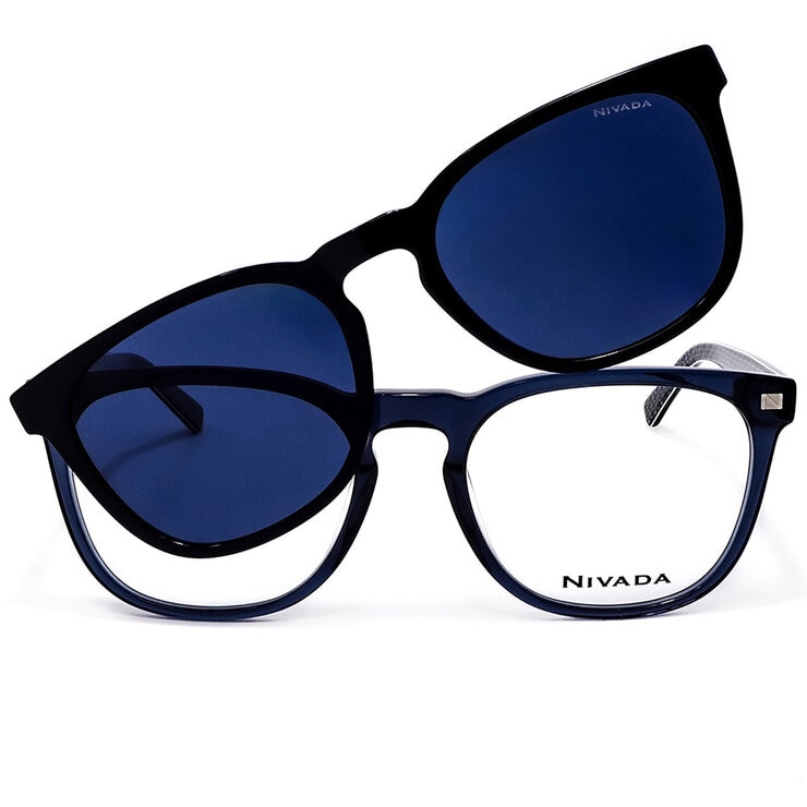 Nivada VNV.X223A.0BLU.56 Armazón Oftálmico + Clip Solar Polarizado
