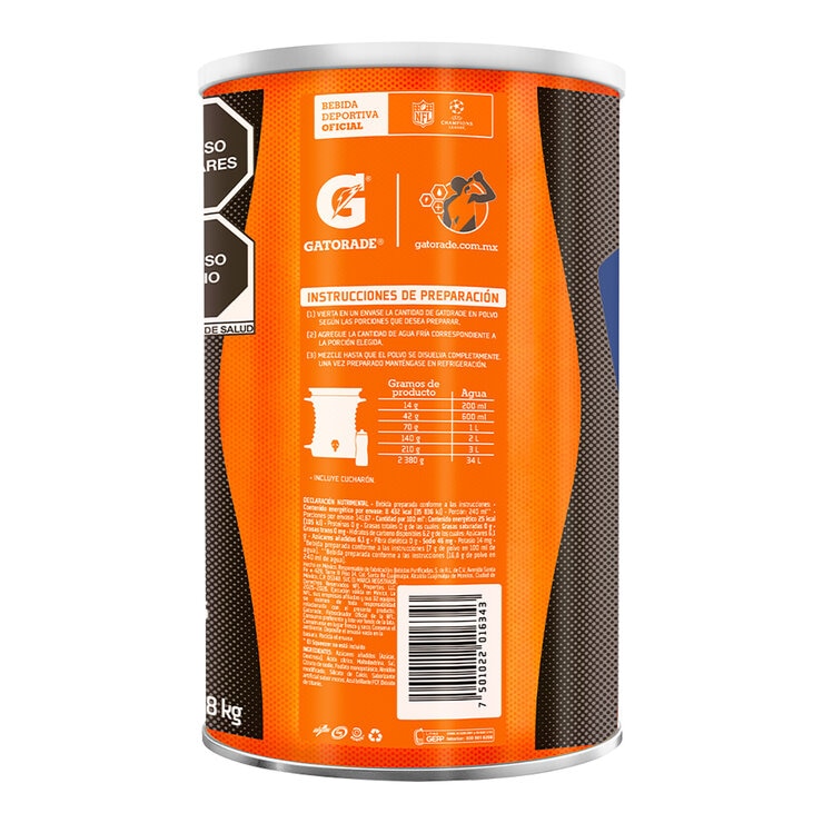 Gatorade en Polvo Sabor Moras 2.38 kg — Imagen 2 de 2
