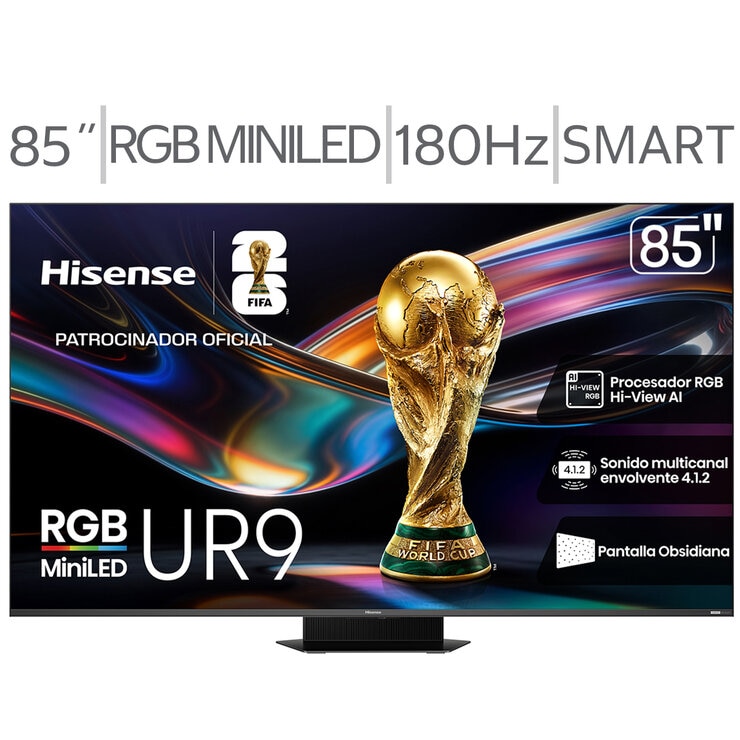 Hisense Pantalla 85" RGB Miniled 4K Smart TV