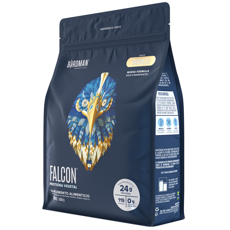 Birdman Falcon Proteína Vegetal Sabor Vainilla 1.440 kg — Imagen 3 de 4