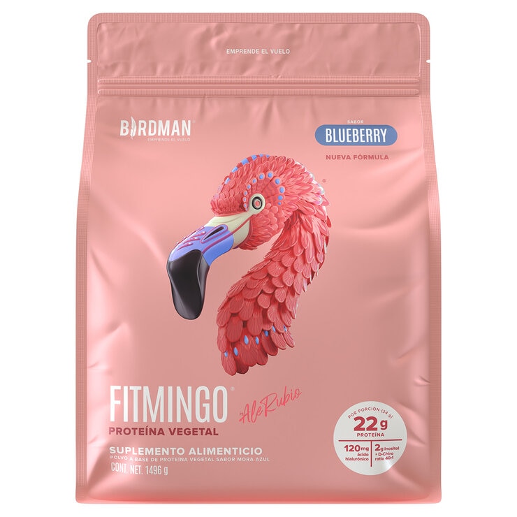 Birdman Fitmingo Proteína Vegetal Sabor Blueberry 1.496 kg