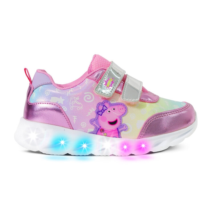 Peppa Pig, Tenis Color Rosa con Luces para Niña, Varias Tallas