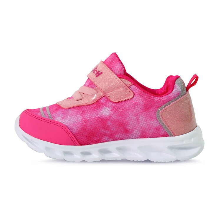 Disney Stitch, Tenis Color Rosa con Luces para Niña, Varias Tallas