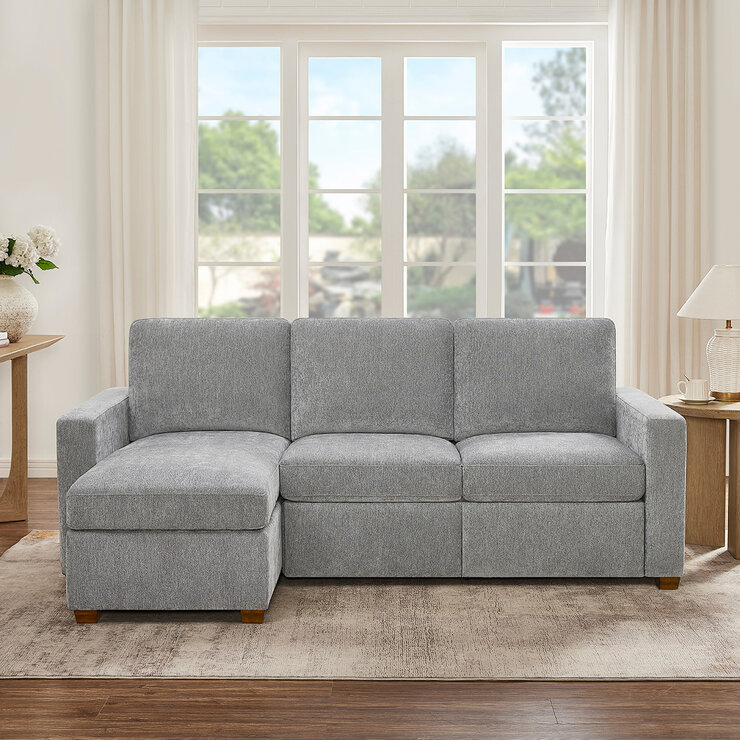 Thomasville, Sofá Estilo Chaise Reversible De Tela De 2 Piezas Con Reposapiés Eléctrico Y Almacenamiento