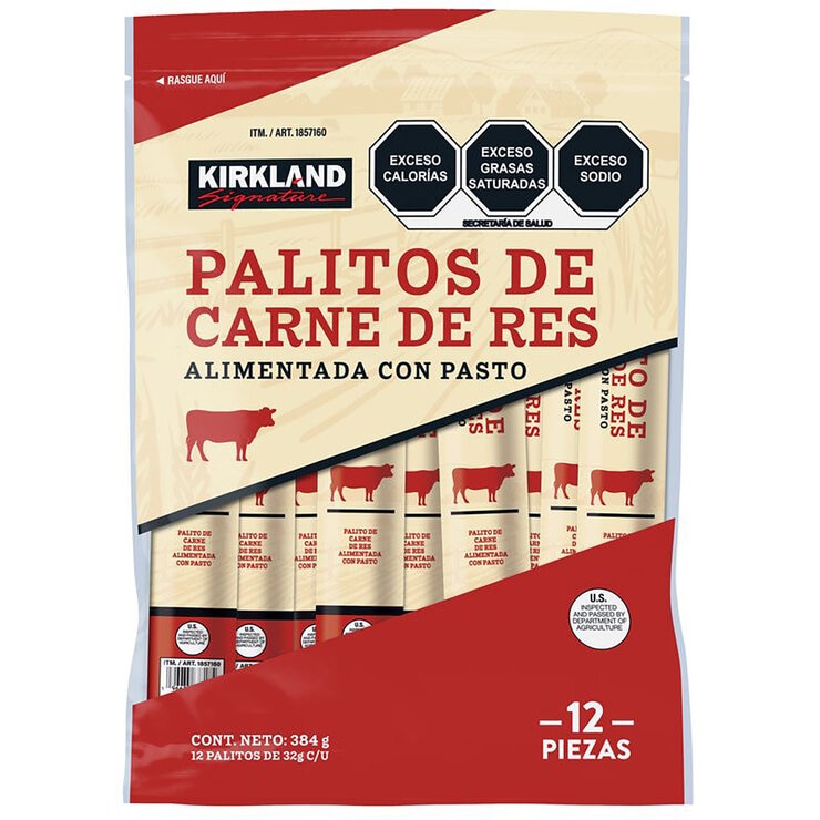 Kirkland Signature Palitos de Carne de Res 12/32 g