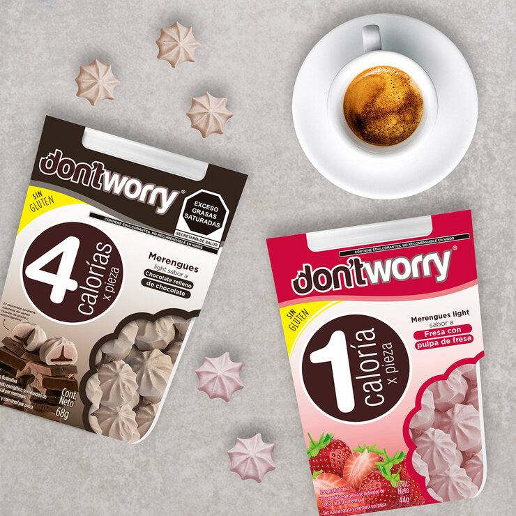 Don't Worry Merengues Chocolate y Fresa 2 pzas — Imagen 2 de 3