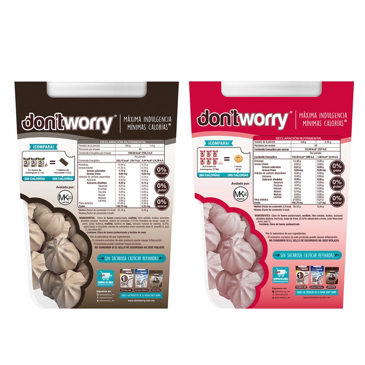 Don't Worry Merengues Chocolate y Fresa 2 pzas — Imagen 3 de 3